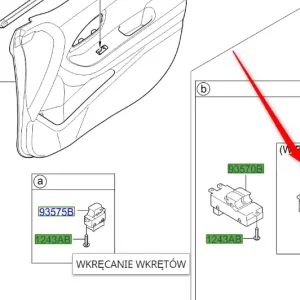Wybór klientów Przełącznik szyb lewy przód 2011-2015
