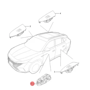 Ograniczona ilość Przełącznik szyb lewy przód mg hs 2024