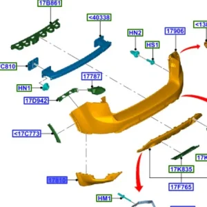 Przedłużenie zderzaka tylne prawe Ford Kuga 2008 2012 Zniżka