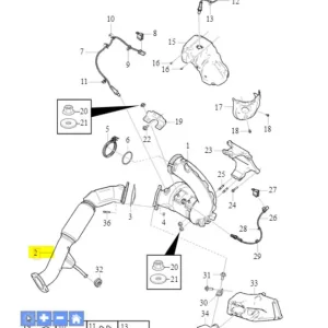Ograniczona ilość Przednia rura wydechowa łącznik elastyczny XC40