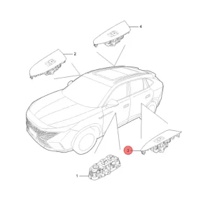 Tylko do końca tygodnia Przełącznik szyb lewy tył mg hs 2024