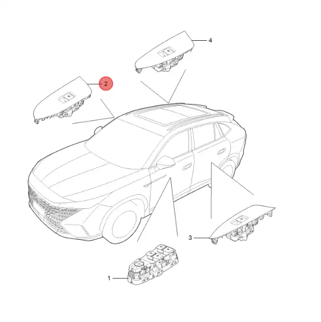 Oferta czasowa Przełącznik szyb prawy przód mg hs 2024