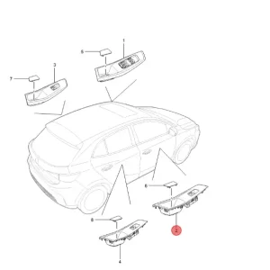 Przełącznik szyb prawy przód MG3 2024 Ekspresowa dostawa