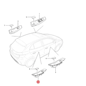 Przełącznik szyb prawy tył MG3 2024 Kup online