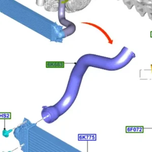 Dodaj do koszyka Przewód chłodnicy powietrza mondeo MK5 smax galaxy FORD