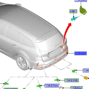Tylko dziś Przewód czujników parkowania tył 20142019