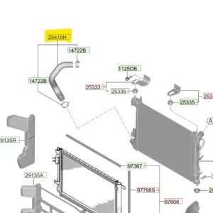 Przewód dolny chłodnicy Hyundai I20 / Bayon Rabat