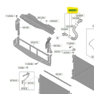 Nowość Przewód dolny chłodnicy Hyundai Tucson - wyprzedaż