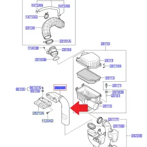 Przewód dolotowy b 2012-2015 KIA Ostatnie sztuki