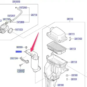 Przewód dolotowy filtr powietrza rio iii KIA Premium