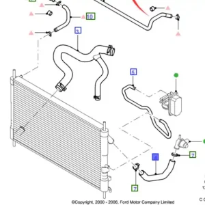 Do wyczerpania zapasów Przewód elastyczny wąż chłodnicy górny lewy mondeo MK3 FORD - wyprzedaż