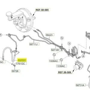 Przewód hamulcowy prawa strona Hyundai I20 - wyprzedaż Super okazja