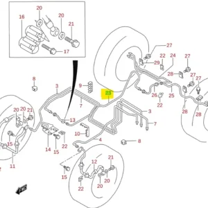 Przewód hamulcowy Suzuki Grand Vitara - wyprzedaż Bezpieczna płatność