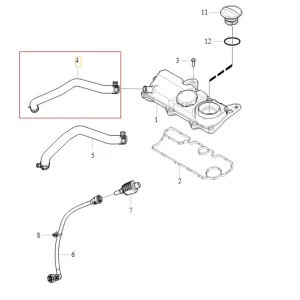 Do wyczerpania zapasów Przewód odpowietrzenia skrzyni korbowej Volvo