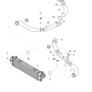 Przewód rura intercoolera Volvo Rabat