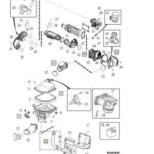 Ograniczona ilość Przewód rura obudowy filtra powietrza XC60 V90 CC XC90