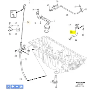 Przewód rura spływu oleju turbo S40 C70 XC70 S80 V70 XC60 V50 Nowy