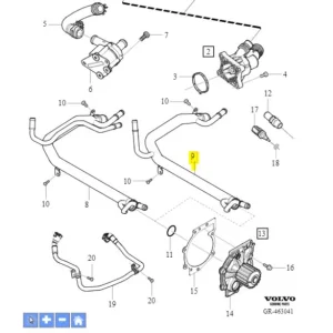 Ostatnia szansa Przewód rura układu chłodzenia S60 V40 XC70 XC60 V70 V60 S60 V40