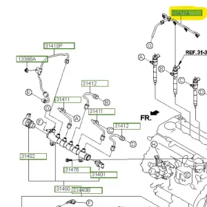 Przewód paliwowy Hyundai I20 / I30 / I40 - wyprzedaż Oferta czasowa