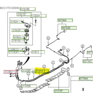 Kup teraz Przewód paliwowy Hyundai I30 - wyprzedaż