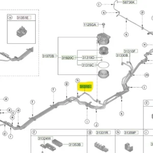 Przewód paliwowy Hyundai Santa Fe (2018) OE - wyprzedaż Obniżka ceny