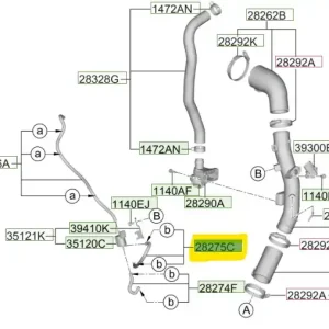 Przewód powietrza Hyundai - wyprzedaż Darmowy zwrot