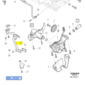 Rabat Przewód olejowy turbiny XC40 B420T4