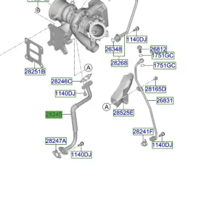 Przewód olejowy turbosprężarki Kia ProCeed 20-25 Tylko do końca tygodnia