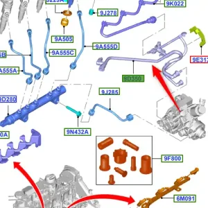 Kup online Przewód paliwa cmax focus MK3 mondeo MK4 smax galaxy 0615 FORD