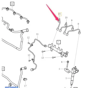 Przewód paliwowy cylinder 3 i 4 XC60 V60 V90 Volvo Ostatnie sztuki