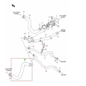 Przewód układu chłodzenia dolny Suzuki Vitara Oferta