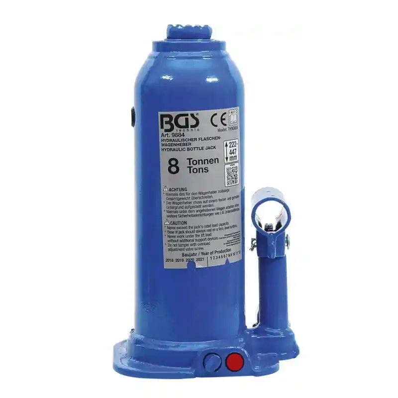 Hydrauliczny podnośnik samochodowy butelkowy BGS 9884 8 000 kg niebieski Najlepsza cena