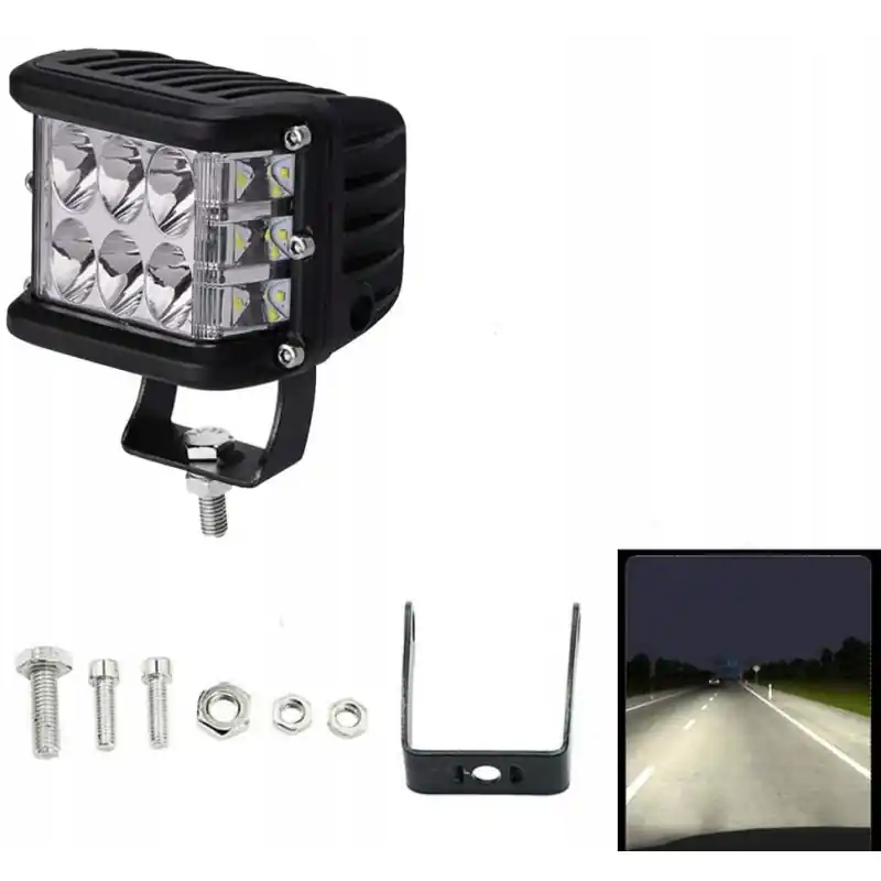 Super okazja LAMPA ROBOCZA LED 12V 24V KWADRATOWA 4 CALE