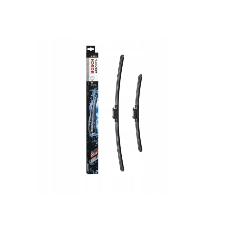 Wycieraczki BOSCH AEROTWIN A 555 S 600mm 400mm Audi Seat Skoda VW Bezpieczna płatność