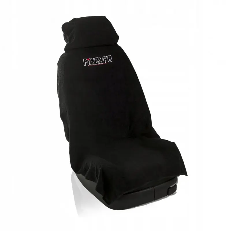 Bezpieczne zakupy Uniwersalny pokrowiec na siedzenie samochodowe Fixcape bawełniany czarny