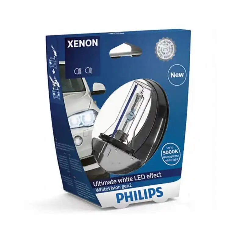 Tani Żarówka ksenonowa Philips Xenon WhiteVision Gen2 D1S 35W 85V samochodowa