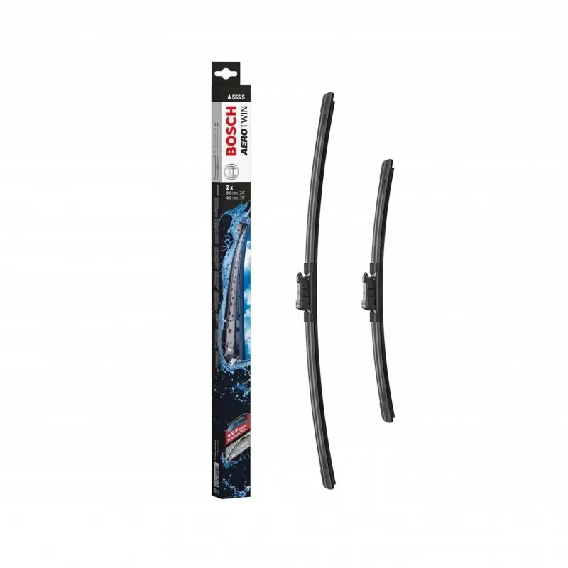 Wycieraczki BOSCH A 555 S bezprzegubowe 600/400mm 2 szt. przód ze spojlerem Niska cena
