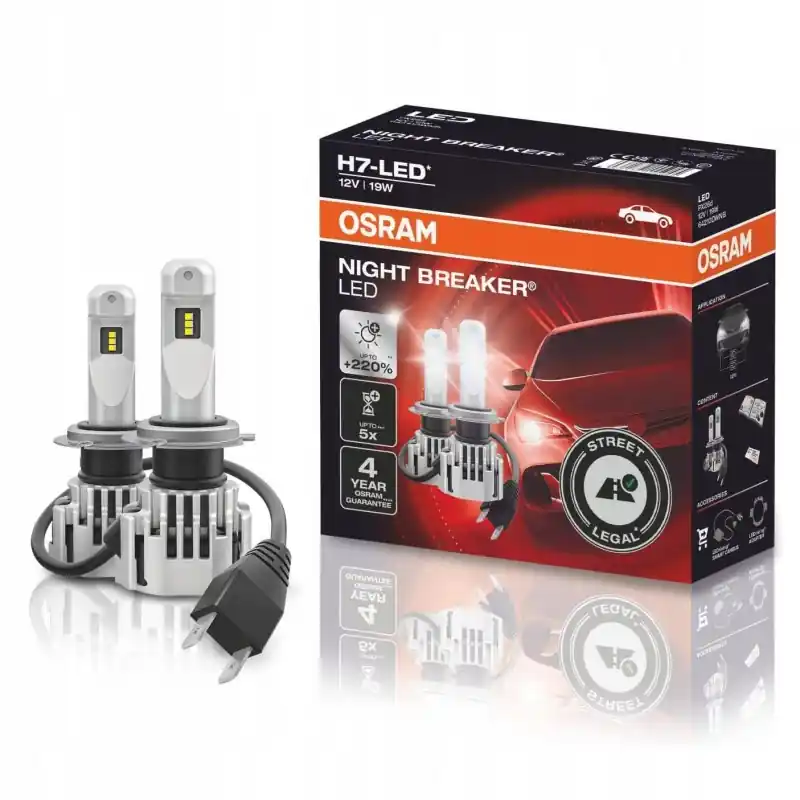 Wyprzedaż Żarówki OSRAM NIGHT BREAKER LED H7-LED 12V 19W +220 % 64210DWNB 2 sztuki