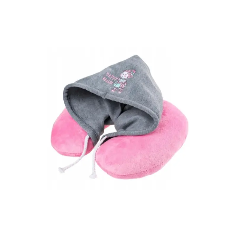 WALSER 26172 Poduszka podróżna dla dzieci różowa z kapturem zagłówek Dodaj do koszyka