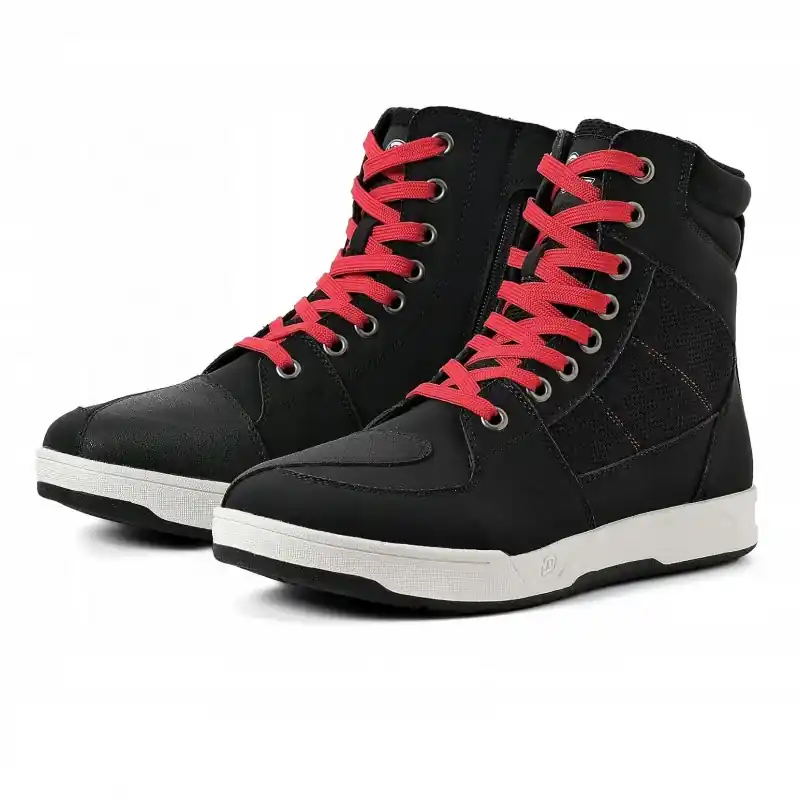 Męskie buty motocyklowe letnie BORLENI rozmiar 46 czarne oddychające Dodaj do koszyka