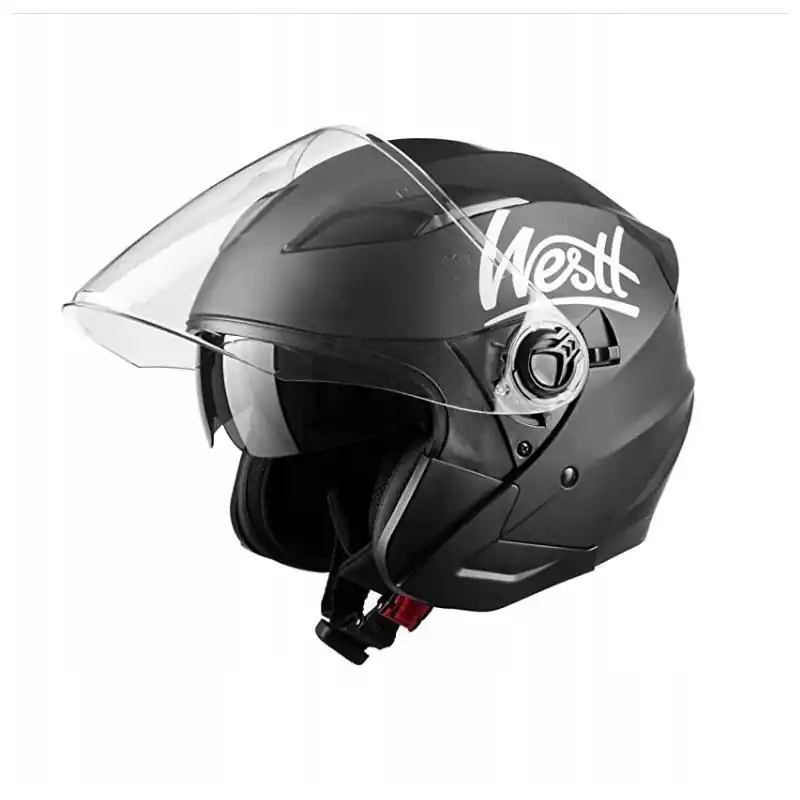 Kask motocyklowy Westt W-001B r. XL pół-otwarty czarny 60-61CM Lekki Oferta czasowa