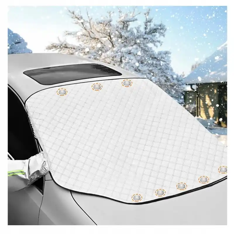 Ostatnia szansa Osłona przedniej szyby samochodowej EYCLFY 128x156 cm zimowa z magnesami