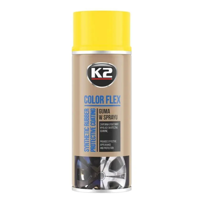 Niska cena K2 COLOR FLEX GUMA W SPRAYU ŻÓŁTY 400 ML