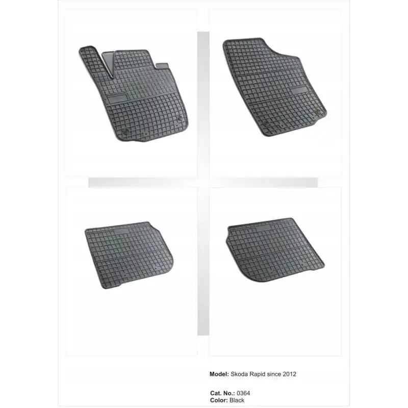 Dywaniki gumowe SKODA RAPID 2012 - ... Zniżka