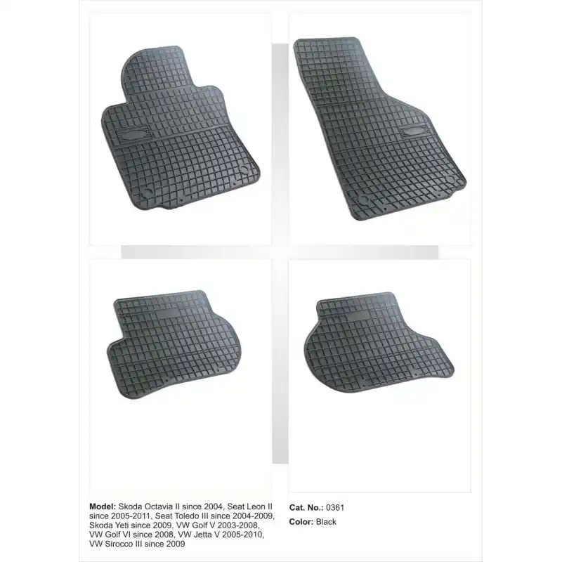 Dywaniki gumowe Volkswagen Golf 6 VI Premium