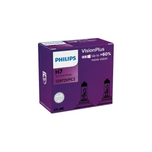 Zniżka żarówka PHILIPS H7 12V 12972VPC2 VISION PLUS +60% 2 SZT