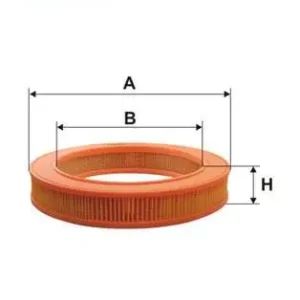 FILTR POWIETRZA LS, GL (1.8 1.9), 4-CYL.(2.0), 5S (2.2)-80, Rabat