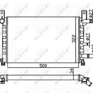 CHŁODNICA WODY FORD COURIER (FIESTA) 91- Hit sprzedaży