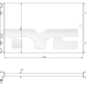 CHŁODNICA WODY 645X398X16 MM 1.6I,1.8I,1.9TDI Hit sprzedaży