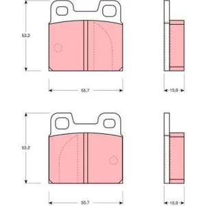 Zniżka KLOCKI HAM. ALFA ROMEO,PORSCHE ALFETTA (116),ALFETTA GT (116